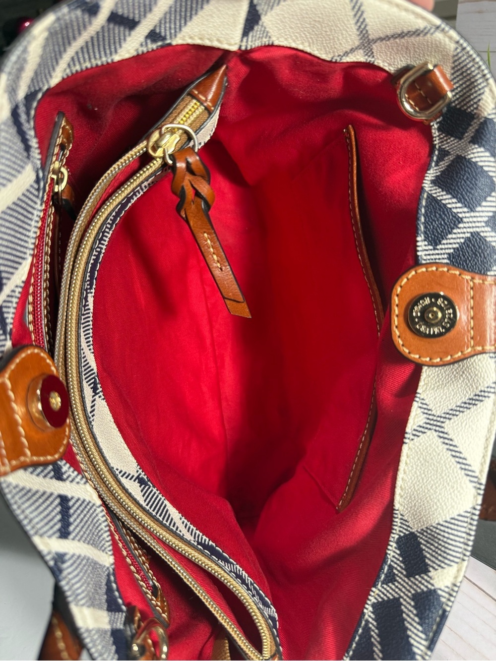 Dooney & Bourke Harding Plaid Brielle Tote EUC LQQK - Picture 8 of 9